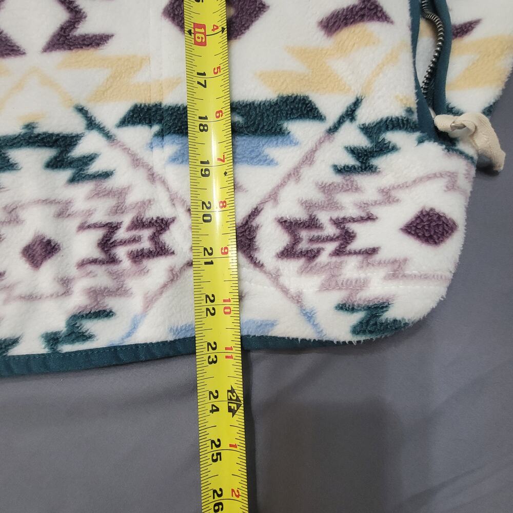 RSQ Fleece Pullover Jacket Aztec Southwestern Quarter Snap Mock Neck - Picture 5 of 10